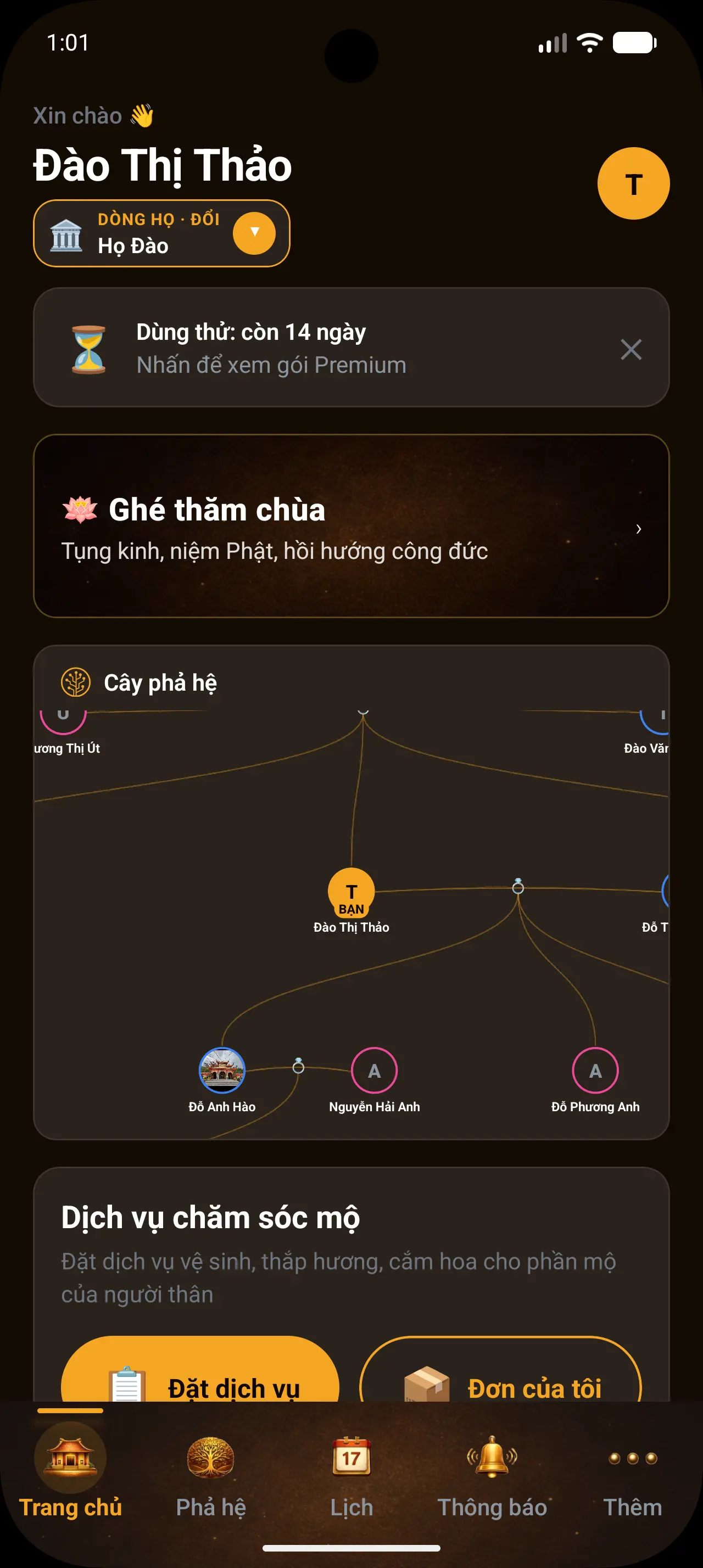 Đại Việt Phả on Android — Home